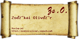 Zsákai Olivér névjegykártya