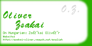 oliver zsakai business card
